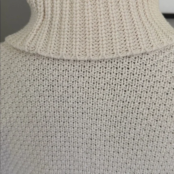 Madewell Cream Cable Knit Turtleneck Sweater - Picture 3 of 5